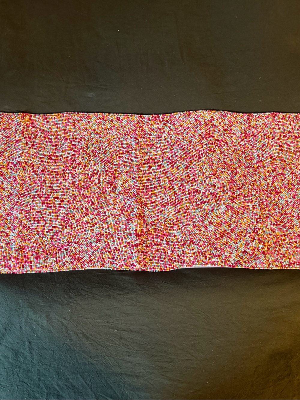 EUC GLOBAL HORIZONS 13x36 beaded table runner